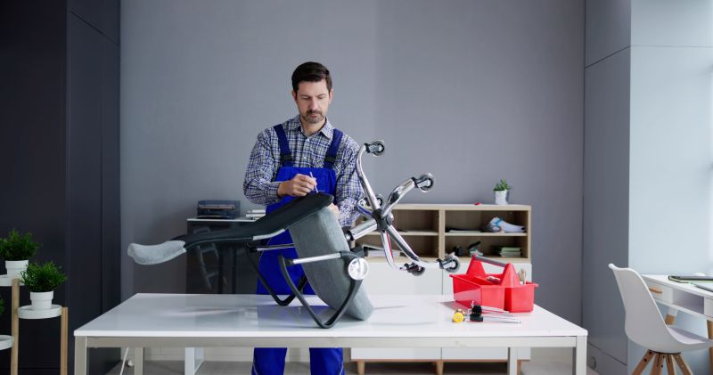 Setting up office furniture